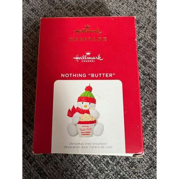 Hallmark Keepsake Ornament Snowman "Nothing Butter Than Hallmark Channel" Christ - Picture 1 of 6